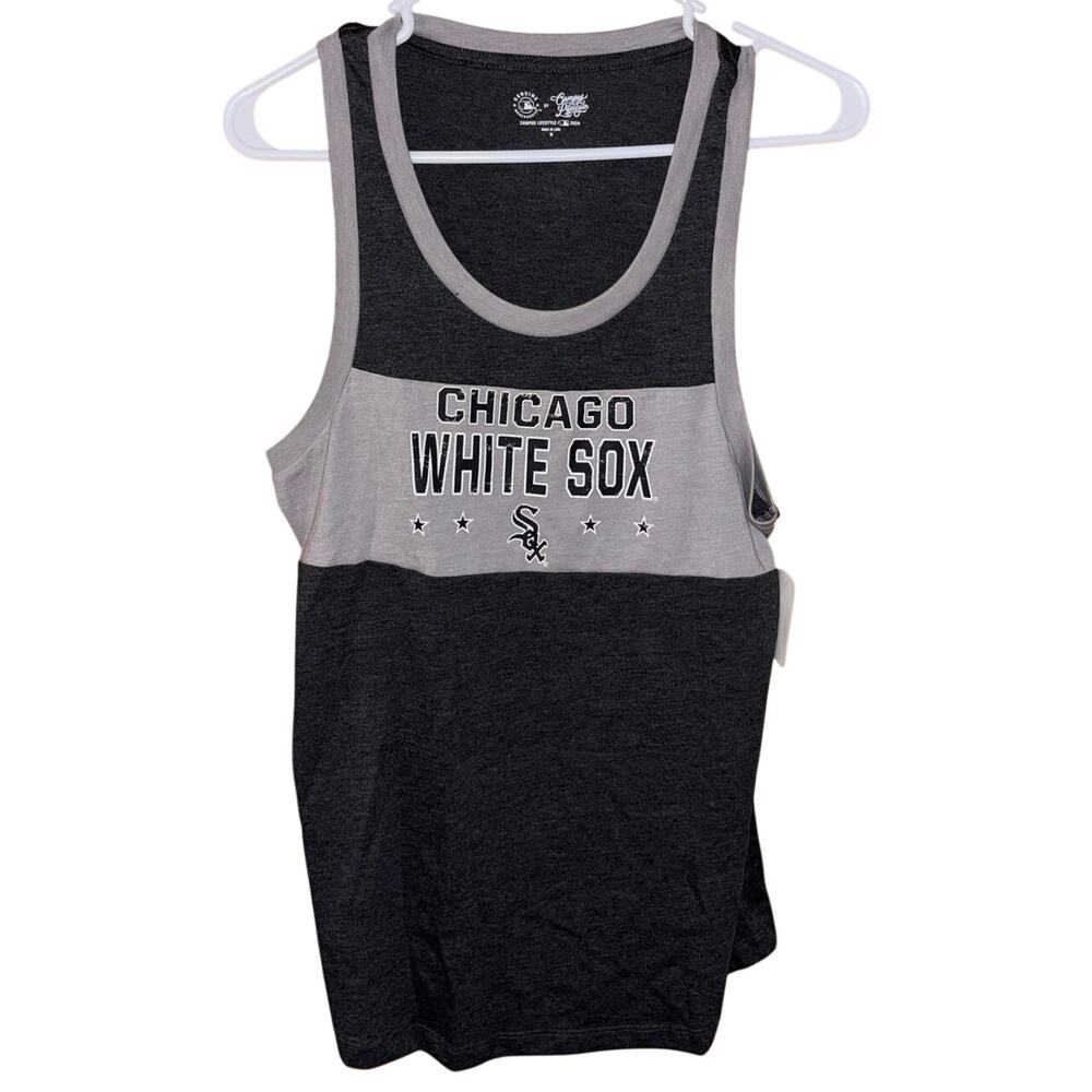 MLB Chicago White Sox Campus Lifestyle gray white tank top sleeveless NWT (M)